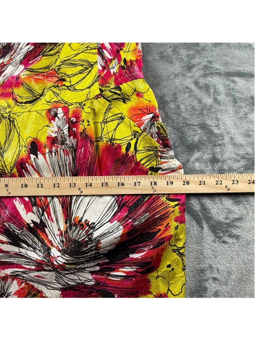St John Dress 12 Silk Metallic Floral Sheath Luxury Resort Coastal Pink Yellow - Picture 12 of 16